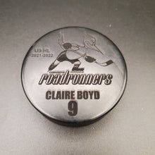 Load image into Gallery viewer, Laser Engraved Hockey Puck
