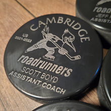 Load image into Gallery viewer, Laser Engraved Hockey Puck
