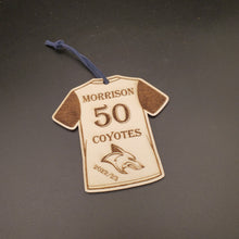 Load image into Gallery viewer, Laser Etched Sports Jersey Christmas Ornament - Individual
