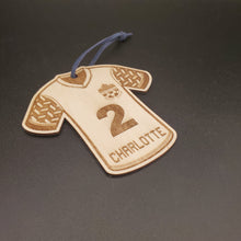 Load image into Gallery viewer, Laser Etched Sports Jersey Christmas Ornament - Individual
